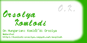 orsolya komlodi business card